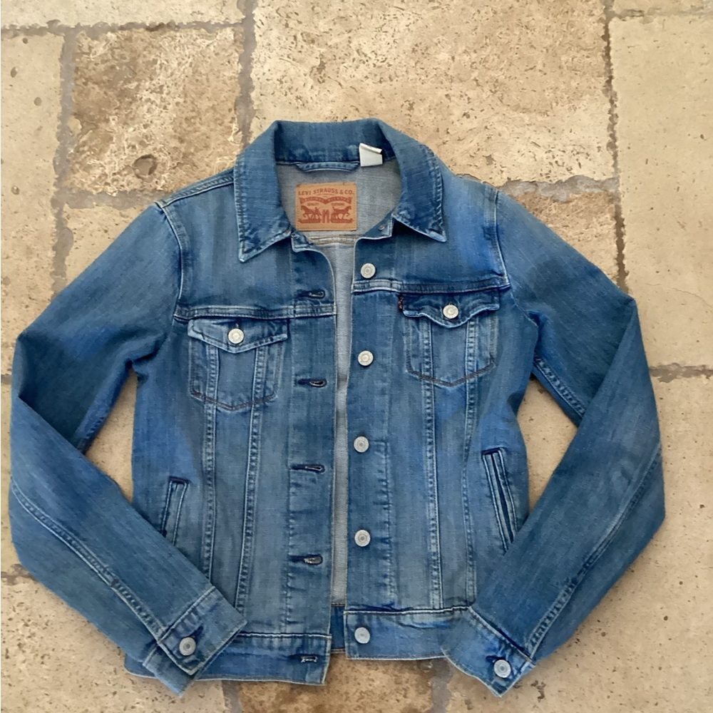 LEVI’S Trucker Jacket Jean Denim Medium Wash Classic Size XS